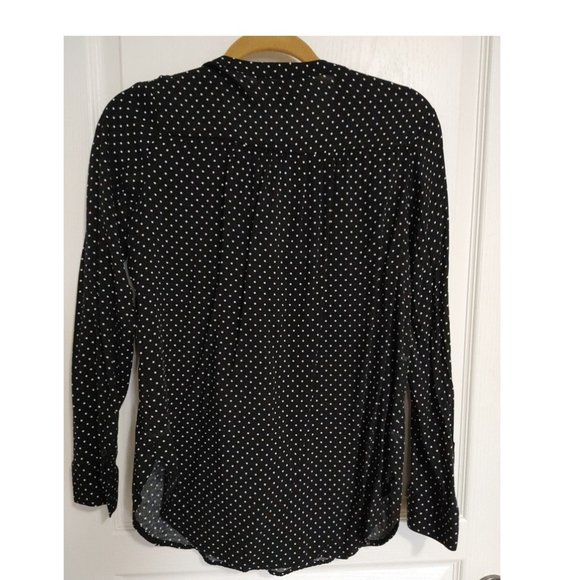 (S) Old Navy Top POLKA Black - Picture 3 of 3